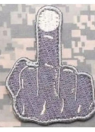 BuckUp Tactical Morale Patch Hook Middle Finger Cutout Patches 3".