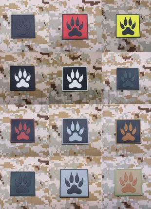 BuckUp Tactical Morale Patch Hook PVC K9 Paw K-9 PD Cop Dog Handeler Patches 2".