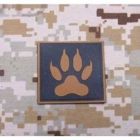 BuckUp Tactical Morale Patch Hook PVC K9 Paw K-9 PD Cop Dog Handeler Patches 2".