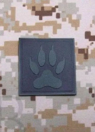 BuckUp Tactical Morale Patch Hook PVC K9 Paw K-9 PD Cop Dog Handeler Patches 2".