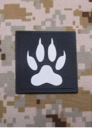 BuckUp Tactical Morale Patch Hook PVC K9 Paw K-9 PD Cop Dog Handeler Patches 2".