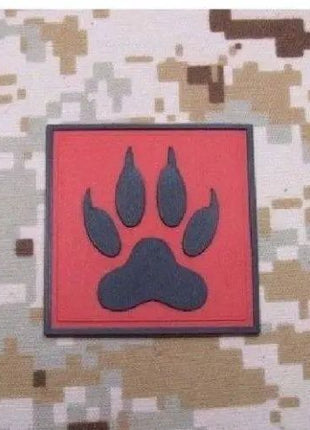 BuckUp Tactical Morale Patch Hook PVC K9 Paw K-9 PD Cop Dog Handeler Patches 2".