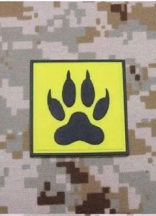 BuckUp Tactical Morale Patch Hook PVC K9 Paw K-9 PD Cop Dog Handeler Patches 2".