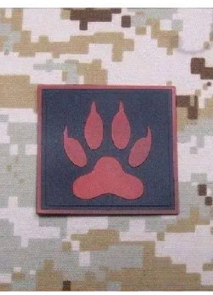 BuckUp Tactical Morale Patch Hook PVC K9 Paw K-9 PD Cop Dog Handeler Patches 2".