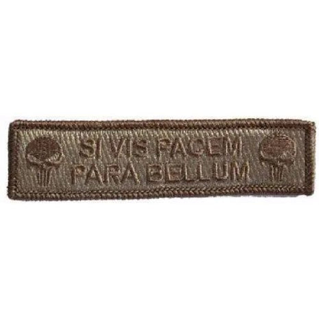 BuckUp Tactical Morale Patch Hook Si Vis Pacem Para Bellum Punisher 3.75x1".