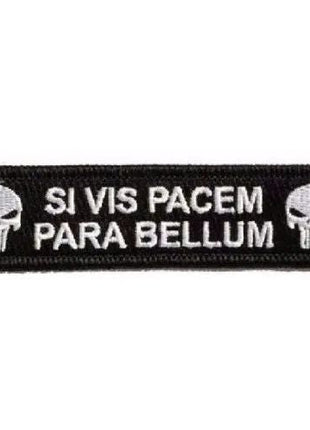 BuckUp Tactical Morale Patch Hook Si Vis Pacem Para Bellum Punisher 3.75x1".