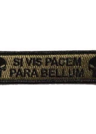 BuckUp Tactical Morale Patch Hook Si Vis Pacem Para Bellum Punisher 3.75x1".