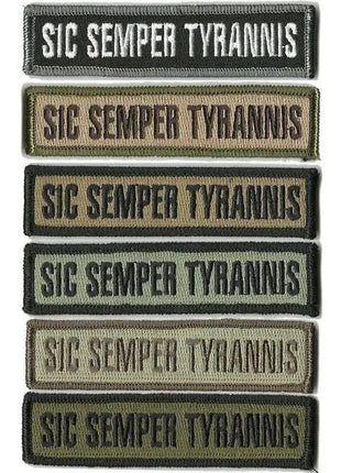 BuckUp Tactical Morale Patch Hook Sic Semper Tyrannis Morale Patches 3.75x1".
