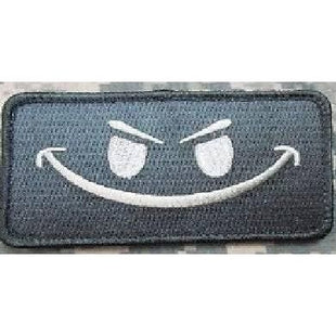 BuckUp Tactical Morale Patch Hook Smiley Face Patches 3.25x1.75".