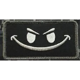 BuckUp Tactical Morale Patch Hook Smiley Face Patches 3.25x1.75".