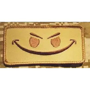 BuckUp Tactical Morale Patch Hook Smiley Face Patches 3.25x1.75".