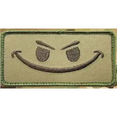 BuckUp Tactical Morale Patch Hook Smiley Face Patches 3.25x1.75".