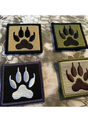 K9 K-9 PAW WOLF TRACKER Velcro Morale Tactical Patches 2".