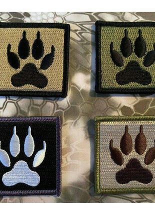 K9 K-9 PAW WOLF TRACKER Velcro Morale Tactical Patches 2".