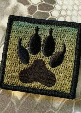 K9 K-9 PAW WOLF TRACKER Velcro Morale Tactical Patches 2".