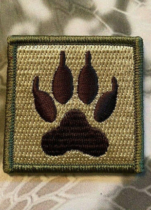 K9 K-9 PAW WOLF TRACKER Velcro Morale Tactical Patches 2".