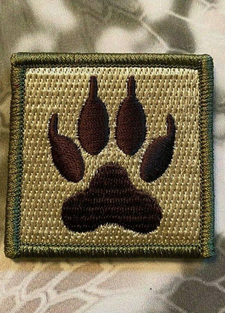 K9 K-9 PAW WOLF TRACKER Velcro Morale Tactical Patches 2".