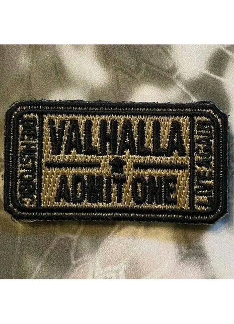 Valhalla Admit One Velcro Morale Funny Patches 2".