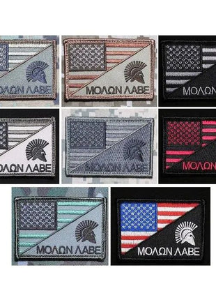 BuckUp Tactical Morale Patch Hook Molon Labe USA Split  Come and Take it Patches.