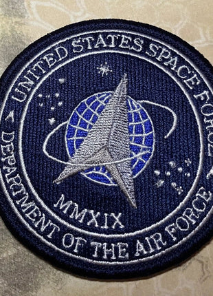 Space Force Logo Seal Funny Morale Velcro Hook Backing 3".