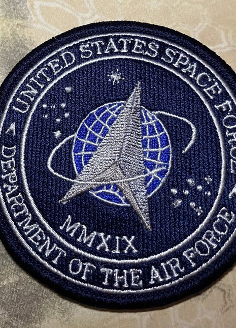 Space Force Logo Seal Funny Morale Velcro Hook Backing 3".