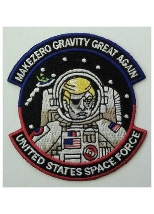 trump zero gravity space Force Funny Patches Morale Funny Patches 3x2".