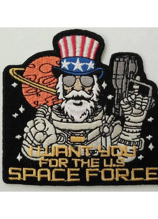 we want you uncle sam Space Force Funny Patches Morale Funny Patches 3x2".