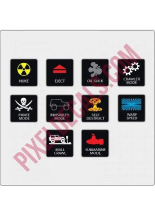 2007-2018 JK Funny Switch Bezel Decals.