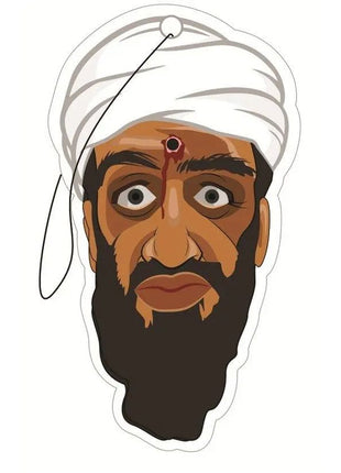 DEAD OSAMA BIN LADEN "BULLET IN THE HEAD" AIR FRESHENER.