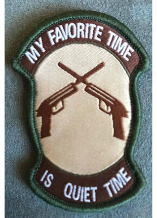 VELCRO® BRAND Hook Fastener Compatible My Favorite Time is Quite Time MLTN Patch.