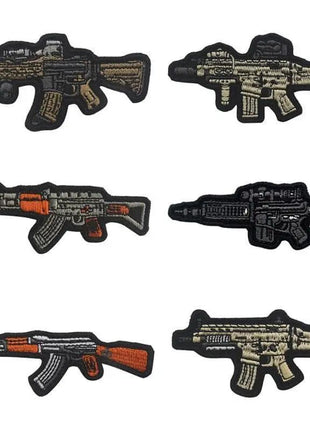 Rubber Tactical Gun Patch 3D PVC Combat Patches Hook Military Morale Armband Army Combat Badge Brassard  for Clothes Backpack.