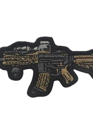 Rubber Tactical Gun Patch 3D PVC Combat Patches Hook Military Morale Armband Army Combat Badge Brassard  for Clothes Backpack.