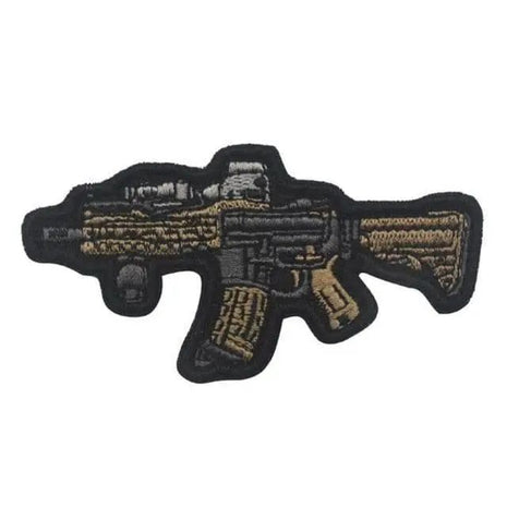 Rubber Tactical Gun Patch 3D PVC Combat Patches Hook Military Morale Armband Army Combat Badge Brassard  for Clothes Backpack.