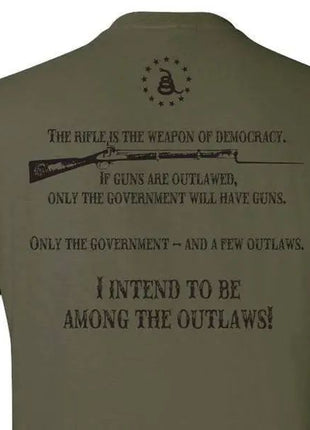AMERICAN OUTLAW - OLiVE DRAB S M L XL 2XL 3XL 4XL 5XL.