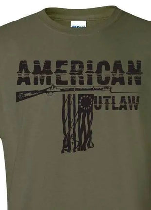 AMERICAN OUTLAW - OLiVE DRAB S M L XL 2XL 3XL 4XL 5XL.