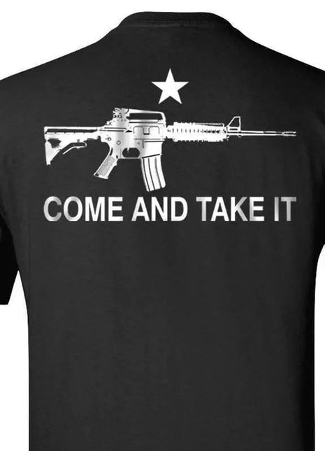 BLACK ASSAULT RIFLE COME AND TAKE IT T-SHIRT S M L XL 2XL 3XL 4XL 5XL.