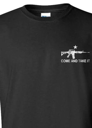 BLACK ASSAULT RIFLE COME AND TAKE IT T-SHIRT S M L XL 2XL 3XL 4XL 5XL.