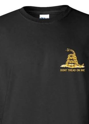 BLACK CLASSIC GADSDEN T-SHIRT S M L XL 2XL 3XL 4XL 5XL.