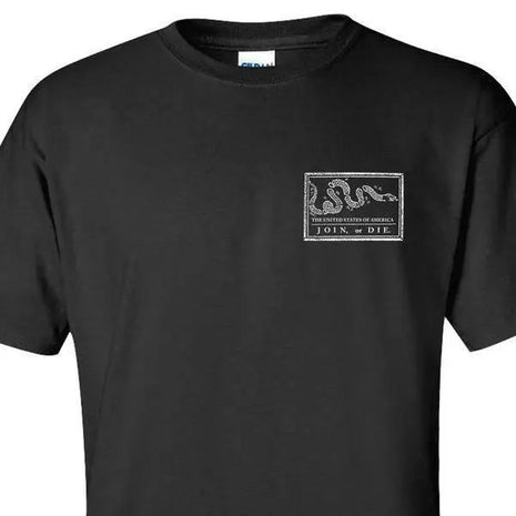 BLACK JOIN OR DIE T-SHIRT S M L XL 2XL 3XL 4XL 5XL.