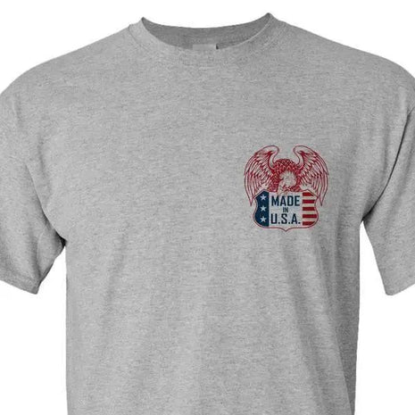 EAGLE USA - ATHLETIC GREY T-SHiRT 100% MADE iN USA S M L XL 2XL 3XL 4XL 5XL.