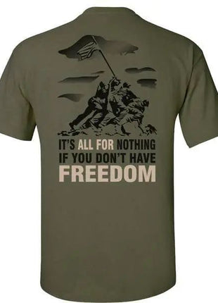 IWO JIMA MIL-GREEN T-SHiRT S M L XL 2XL 3XL 4XL 5XL.