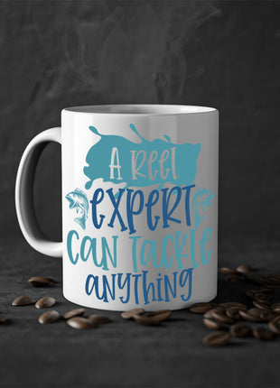 a reel expert can tackle anything 226#- fishing-Mug / Coffee Cup