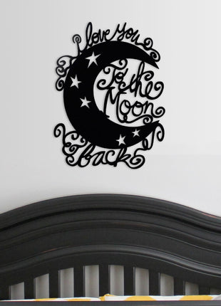 Moon and Back - Whimsical - Metal Wall Art/Decor