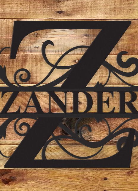 Fancy Monogram - Metal Wall Art/Decor