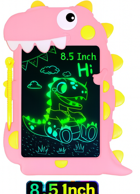 8.5" Dinosaur LCD Writing Tablet for Kids – Pink