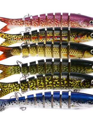 Pike Fishing Lures Artificial Multi Jointed Sections Hard Bait