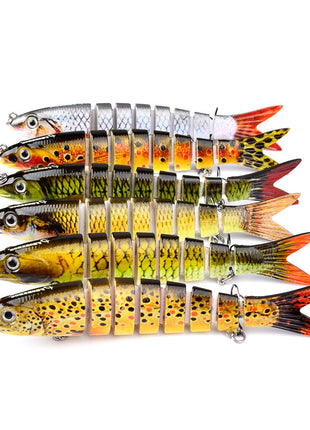 Pike Fishing Lures Artificial Multi Jointed Sections Hard Bait