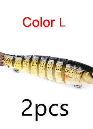 Pike Fishing Lures Artificial Multi Jointed Sections Hard Bait