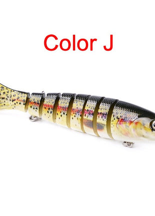 Pike Fishing Lures Artificial Multi Jointed Sections Hard Bait