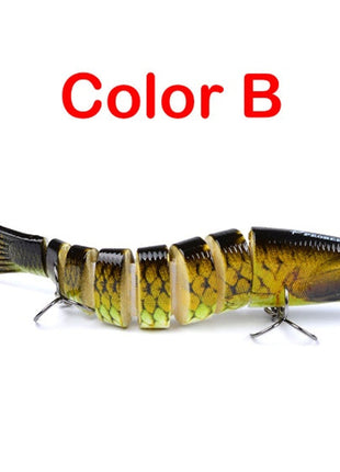 Pike Fishing Lures Artificial Multi Jointed Sections Hard Bait